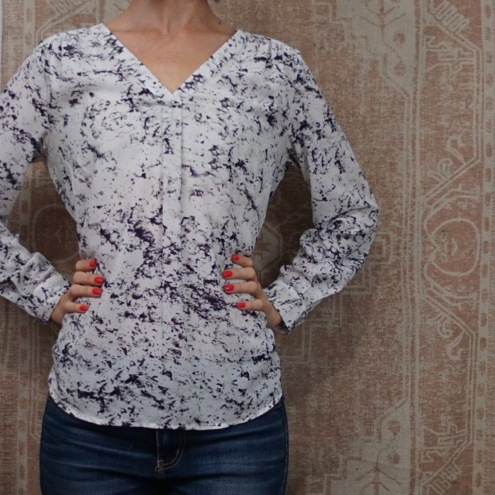 Marble Patterned Blouse - image 2